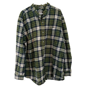 Eddie Bauer Mens Multicolor Flannel Plaid Shirt Button Down 2XL Relaxed Fit
